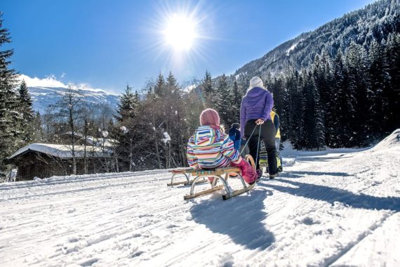 Rodeln, Winterurlaub, Gastein, Salzburger Land